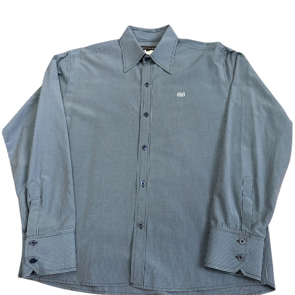 RUFF RYDERS Blue with Pin Striped Long Sleeve Men's Shirt XL